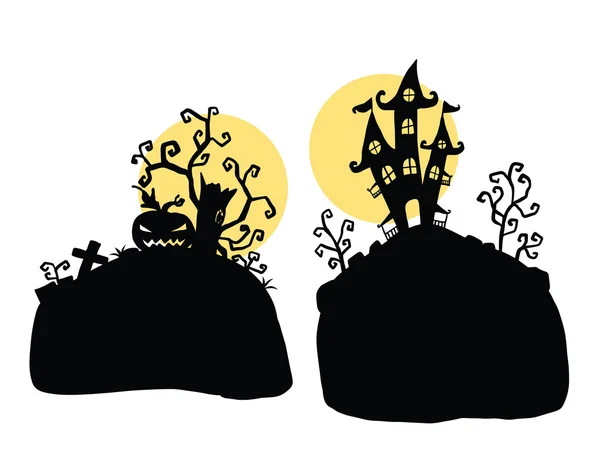 Éléments d'Halloween, Château Halloween — Image vectorielle