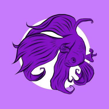 Handrawing resimde Siyam Balığı