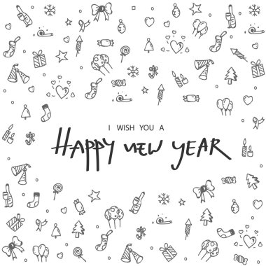 Mutlu Noeller ve mutlu yıllar kartı.