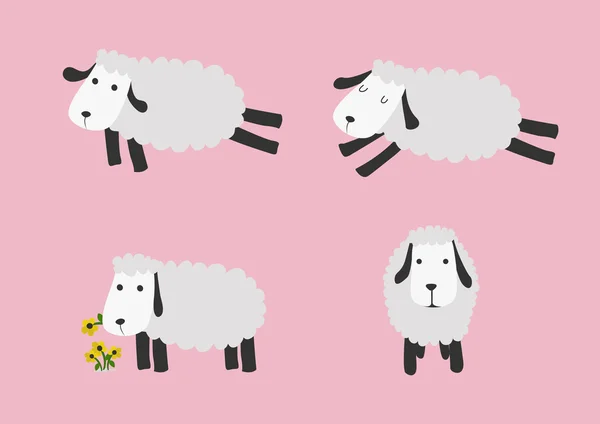Ovce v akci — Stockový vektor