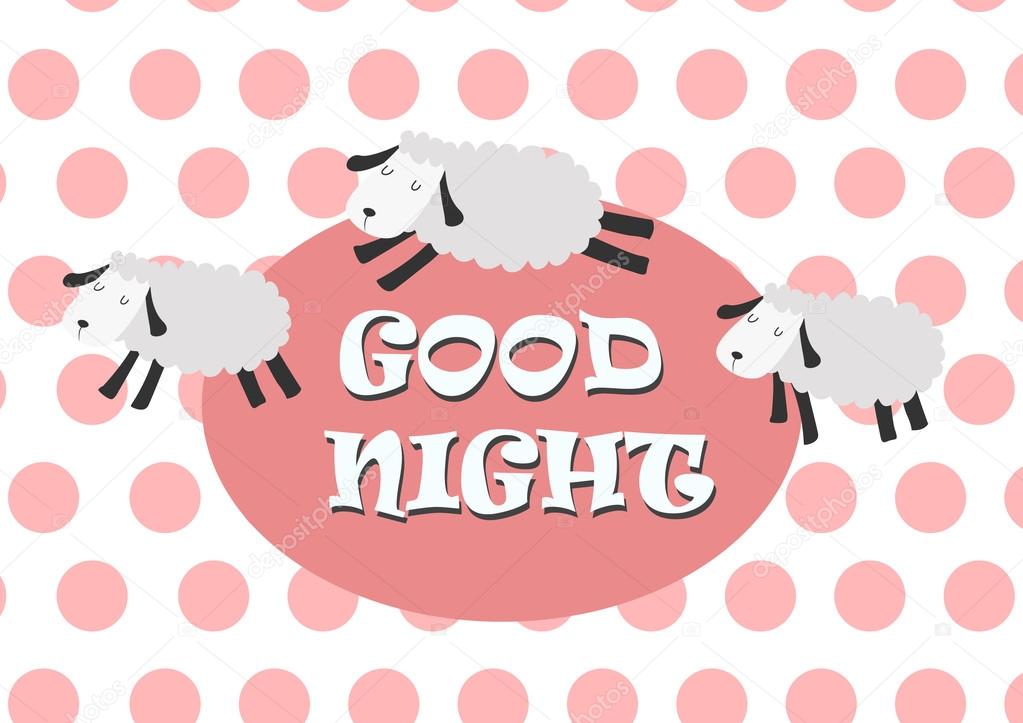Sheep jumping, good night