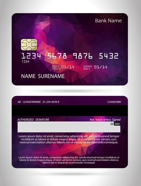 信用卡设计模板 — 图库矢量图片