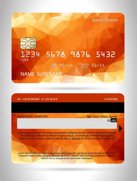 Šablony návrhu kreditních karet — Stockový vektor