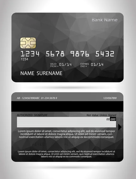 Modelli di design delle carte di credito — Vettoriale Stock