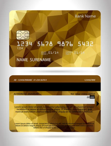 Šablony návrhu kreditních karet — Stockový vektor
