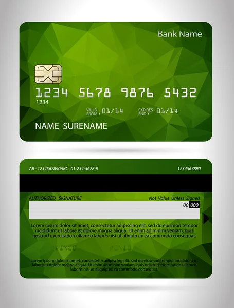 Modelli di design delle carte di credito — Vettoriale Stock