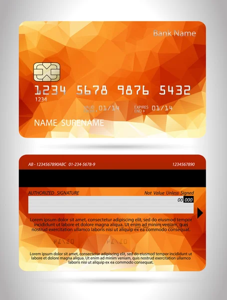 Modelli di design delle carte di credito — Vettoriale Stock