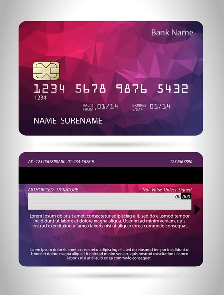 信用卡设计模板 — 图库矢量图片