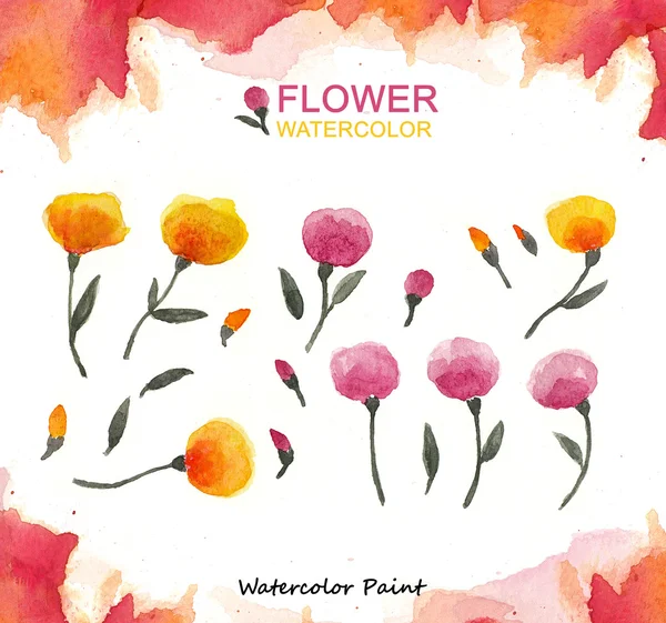 Květina, akvarel nátěr s vysokým rozlišením — Stock fotografie
