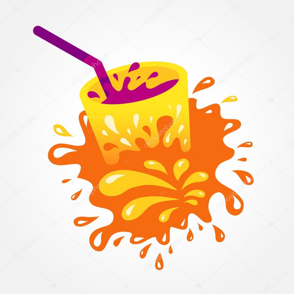 Juice drink beverage splash — Stock Vector © photoyou 62408589