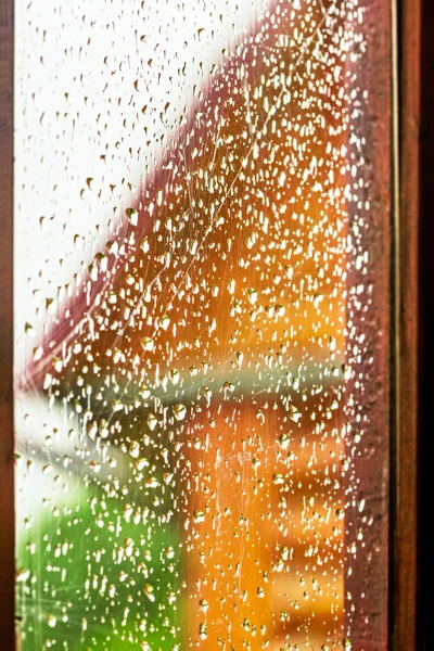 Chuva em vidro — Fotografia de Stock