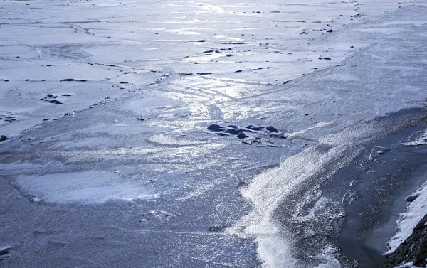 Piękny zimowy lodu — Zdjęcie stockowe