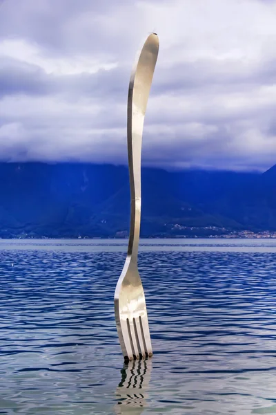 Vidlice v jezeře Geneve — Stock fotografie