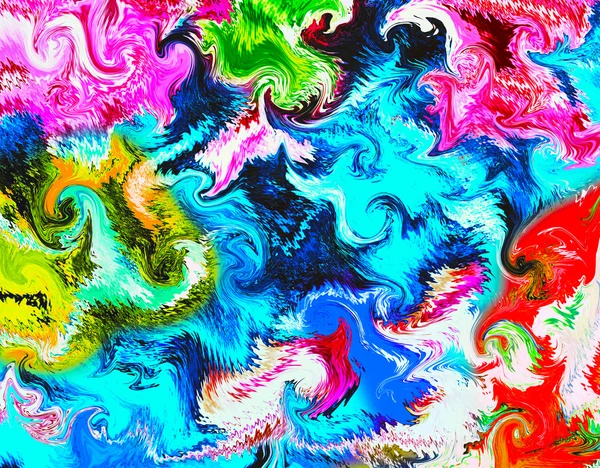Mångfärgade abstraktion med virvlar — Stockfoto