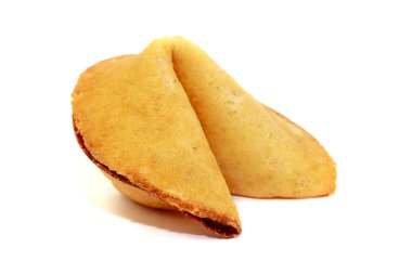 Bisküvi için en iyi dilek beyaz bitti izole 