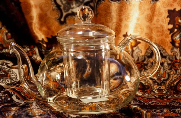 Teapot in gold — Stock Photo, Image