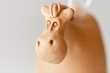 Şirin kil inek yakın atış