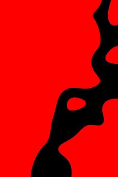 Abstração preto no fundo vermelho — Fotografia de Stock