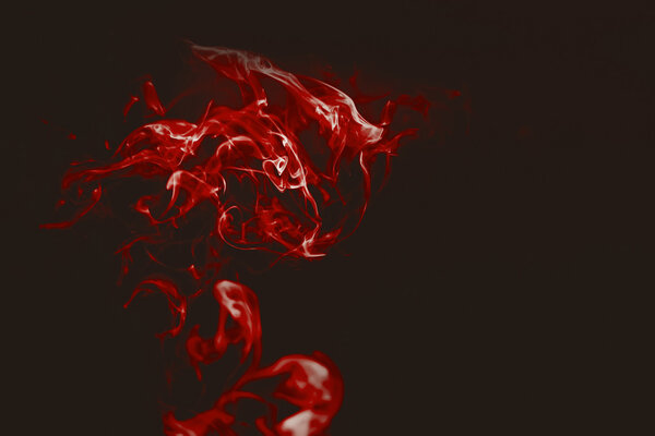 Nice abstraction with smoke in red and black colours