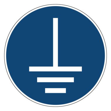 Zorunlu işareti, toprağa bir dünya terminal bağlamak