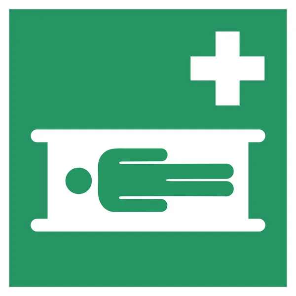 Güvenli durum işareti, acil durum sedye işareti