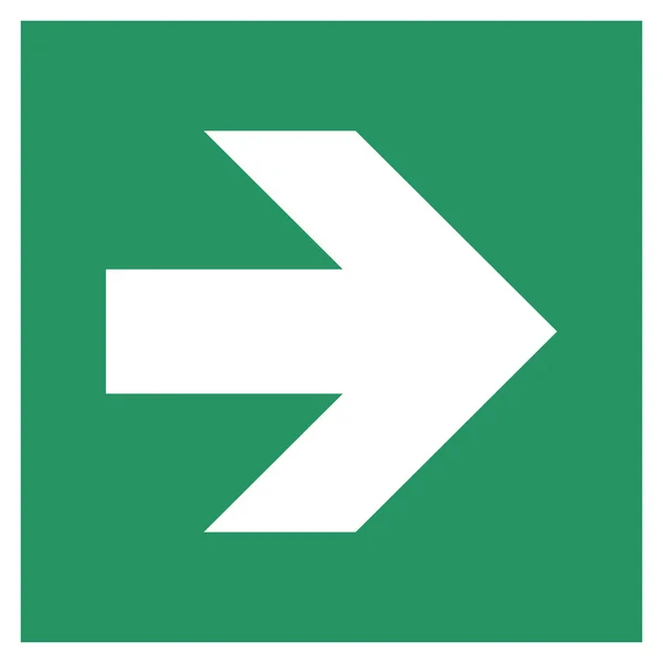 Güvenli koşulu üye, yön ok acil çıkış