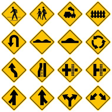 Standard Traffic sign collection. High quality clipart