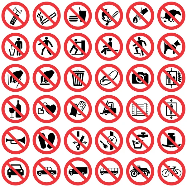 Standart içki yasağı işareti koleksiyonu, yüksek kalite