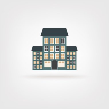 Kat mülkiyeti soyut logo fikri