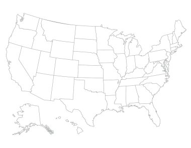 United States map clipart