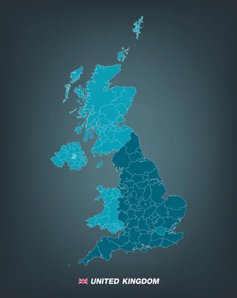 Карта Соединенного Королевства — стоковый вектор