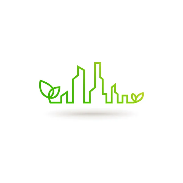 Eco ciudad signo concepto abstracto — Vector de stock