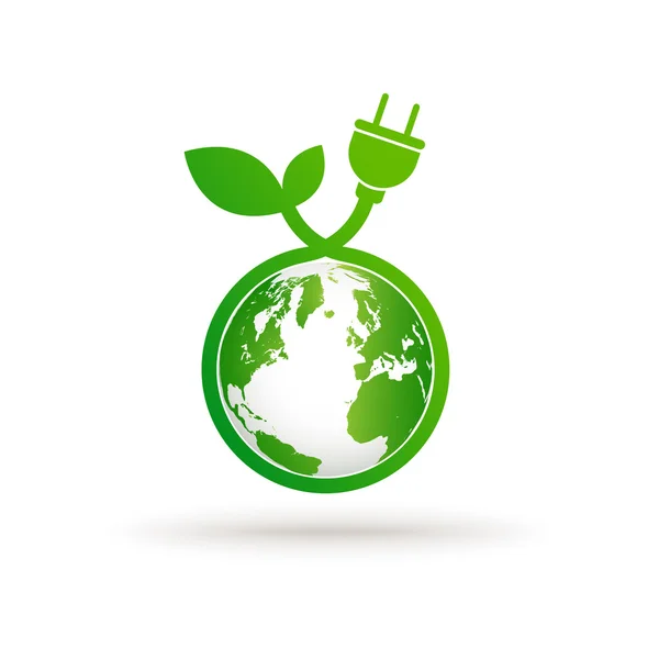 Екологічна концепція Зеленої Землі — стоковий вектор
