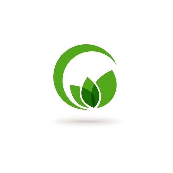 Koncepcja Eco z liści streszczenie — Wektor stockowy