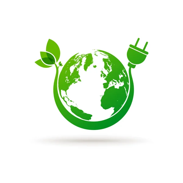 Concept eco terre verte — Image vectorielle