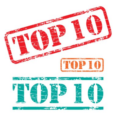 Rubber stamp design TOP TEN