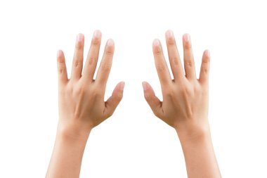 Blackhand duruş, beyaz arka plan üzerinde izole