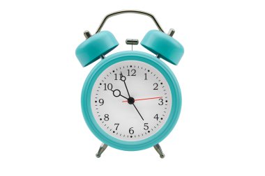 Alarm saati beyaz arkaplanda izole edildi
