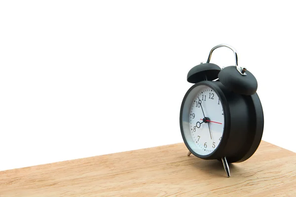 Alarm clock isolerad på trägolv — Stockfoto