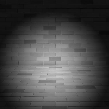 Oda perspektif beyaz tuğla için arka plan doku duvar