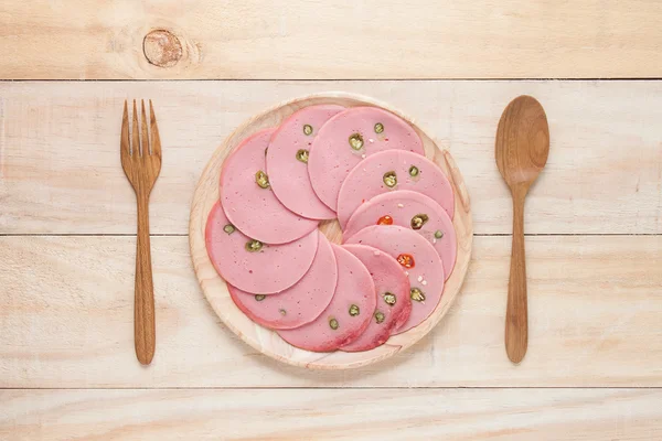 Salsiccia italiana Mortadella con freddo — Foto Stock