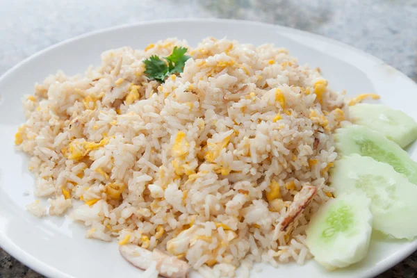 Thai cuisine ,fried rice with crab — Stock Photo, Image