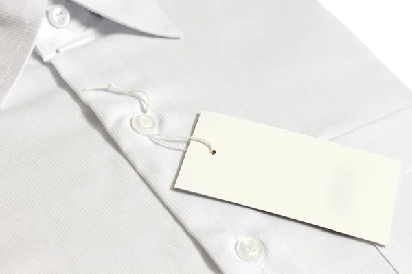 Etichetta della camicia da uomo di nuovo — Foto Stock