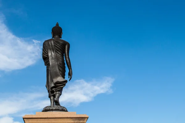 Svart buddha staty — Stockfoto