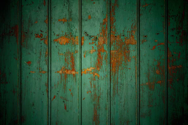 Stará zelená dřevěná zeď — Stock fotografie