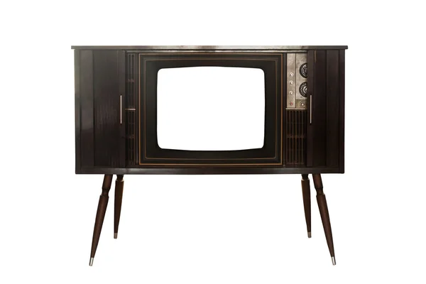 Vintage tv of televisie — Stockfoto