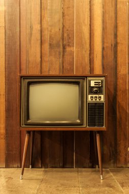 Eski vintage televizyon veya tv