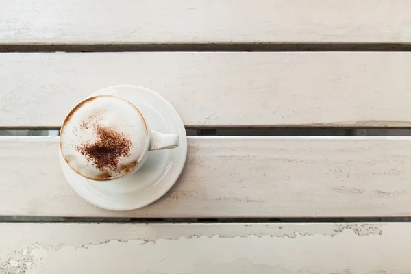 Kaffee-Obertasse von oben — Stockfoto