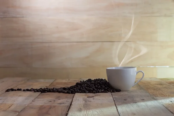 Чашка кави і квасолі — стокове фото