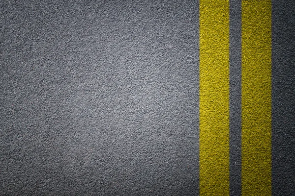 Asphalt road texture,yellow line on road — Stock Photo, Image